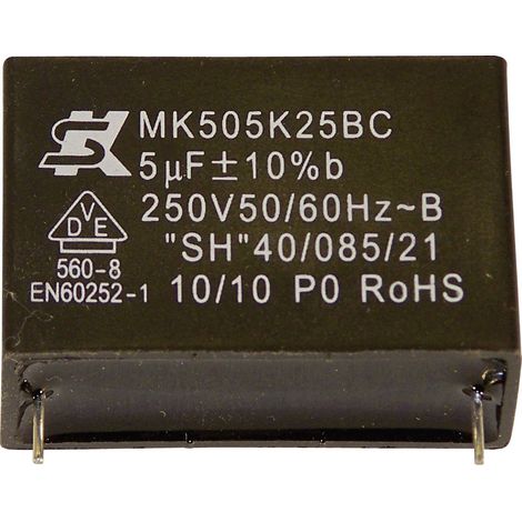 Seika MK450K105 1 pc(s) Condensateur à film MKP sortie radiale 1 µF 450 V 10 % 32.5 mm (Ø x H) 22 mm x 13 mm W38363 (1/3)