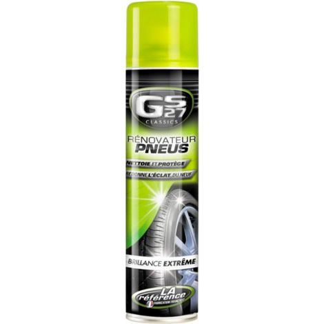 Rénovateur pneus 400 ml – Technologie Titanium – Rénove et protège le caoutchouc – Résultat professionnel facile à appliquer – Gs27