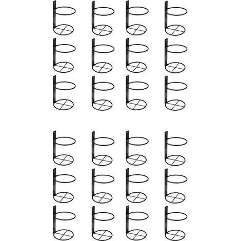 Set mit 24 Wand-Weinflaschenhaltern, Wand-Weinflaschenregal aus Metall zur Weinlagerung, Wanddekoration (1/4)