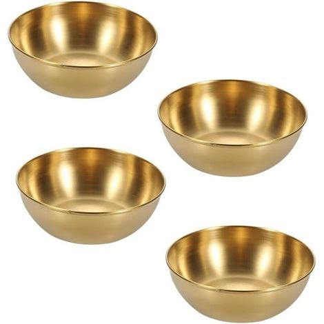 4 pièces bols à sauce en acier inoxydable, design rond et antidérapant, mini récipients pour apéritif, sushi et condiments (1/5)