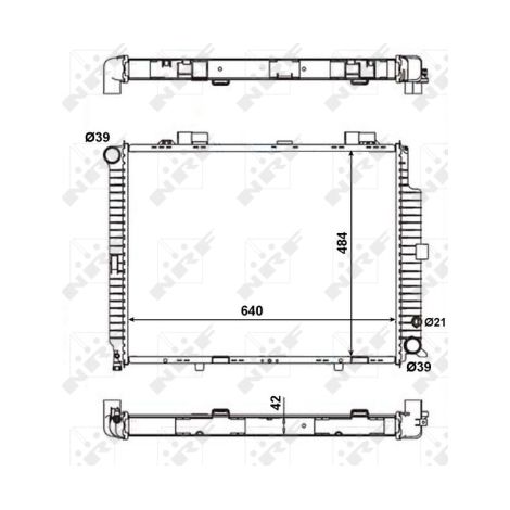 Radiateur, refroidissement du moteur NRF 56139 MERCEDES-BENZ 2105000103