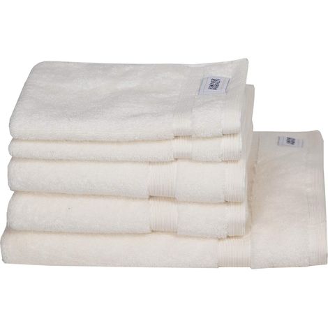 SCHÖNER WOHNEN toalla CUDDLY - Set de 5 50x100 cm, Blanco