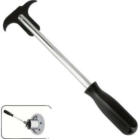 Extractor de retenes de aceite, mango ergonómico, construcción de acero de alto carbono, color negro. (1/2)