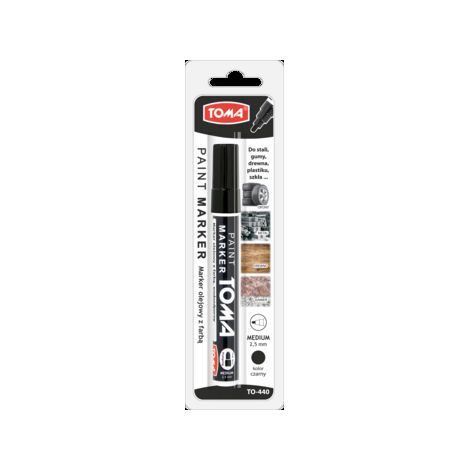 Pennarello a olio Toma, punta 2,5 mm, nero