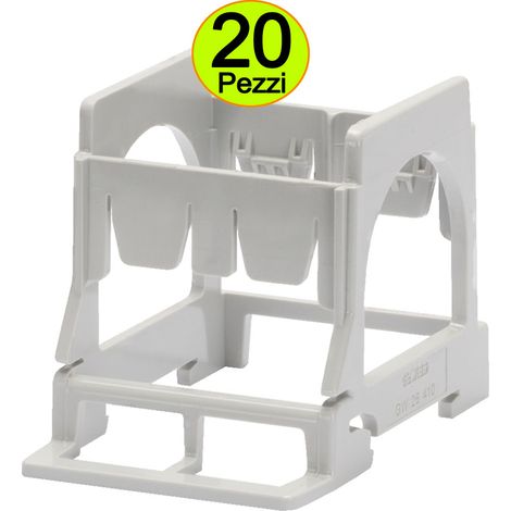 Supporti per montaggio componenti gewiss gw 26 410 pezzi 20 serie system guida din 2 posti 3 moduli