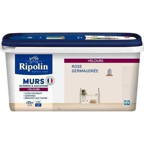 RIPOLIN Veloursfarbe für Wände, Holzverkleidungen, Heizkörper - Rosa (1/2)