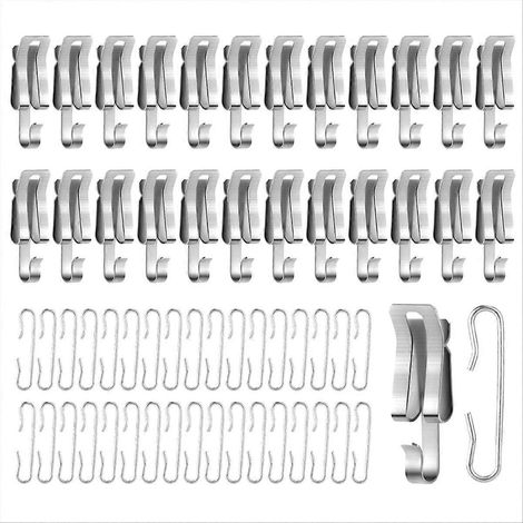 100 clips et entretoises de toiture pour câbles chauffants, crochets métalliques pour câbles de dégivrage (1/5)