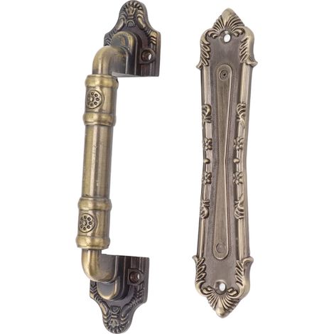 Poignée de porte coulissante en bronze galvanisé de style vintage avec poignée de portail (1/5)