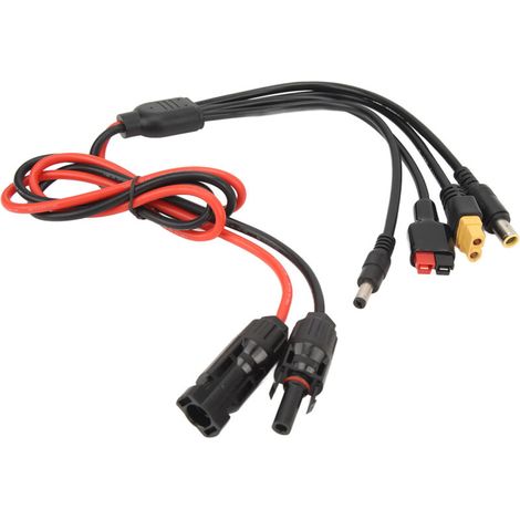 Jeffergarden Connecteur solaire vers câble adaptateur femelle XT60, ligne de connexion PV multi-protection résistante aux intempéries (1/5)