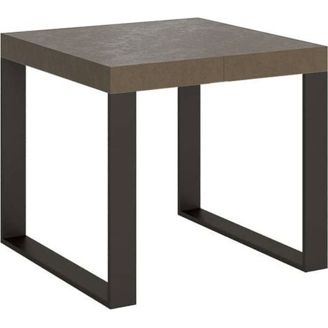Tavolo Allungabile 90-246x90x77 cm Tecno Premium Tortora Telaio Antracite