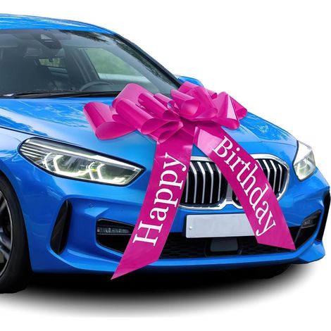Autoschleife Geschenkschleife Saugnapf 23inches Rosa Happy Birthday (1/5)