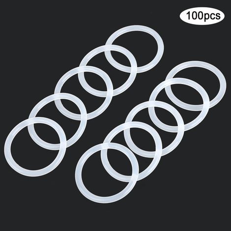 Lot de 100 joints toriques en silicone blanc résistant aux hautes températures, étanches, 32 x 3 mm (1/5)
