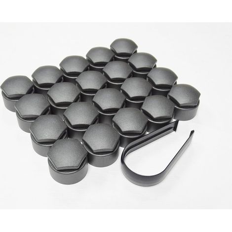 Couvre-écrous de roue ronds pour A1 A3 A4 A5 A6 A7 A8 TT Q3 Q5 Q7 17mm (Gris foncé mat) (1/5)