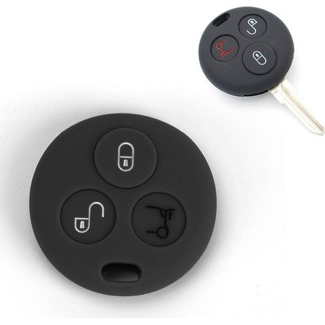 Silikonhülle für Smart-Key-Fernbedienung – Stoßfest und rutschfest – Kompatibel mit Smart 450 und Fortwo Coupé Modellen bis 2007 – 1 Stück (1/5)