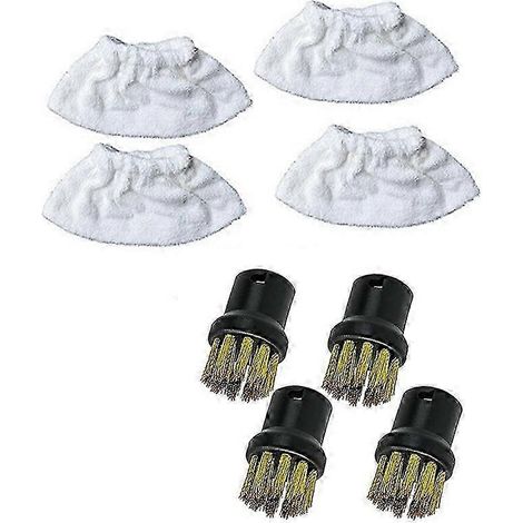 AURA TOP - 8 pièces pour aspirateur Karcher SC1 SC2 SC3 SC4 SC5 : brosse en cuivre, housse de nettoyage vapeur et lingette pratique pour balai. (1/5)