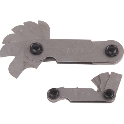 Jeu de jauges de rayon RS PRO, 16 lames ( Prix pour 1 )