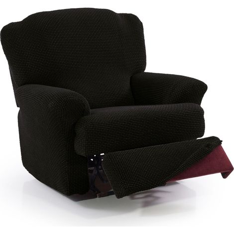 Housse Super élastique pour Fauteuil Relax de 70 à 90 cm Modèle Novel Housse de Fauteuil inclinable Pieds séparés Protecteur en Tissu Jacquard Toucher Coton (1/5)