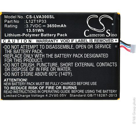 NX - Batterie tablette 3.7V 3650mAh - L12D1P31L12T1P33 (1/3)