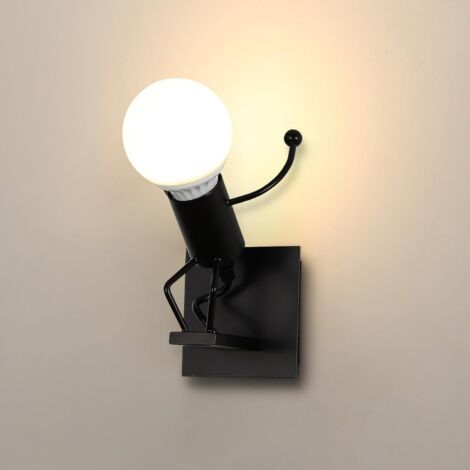 Pr Applique Homme de Plongée, Lampe Murale Noir de Style Rétro Moderne Dessin Animé Créatif, Lumière Murales pour D'enfants Chambre Chevet Chambre Couloir Escalier, sans Ampoule (1/5)