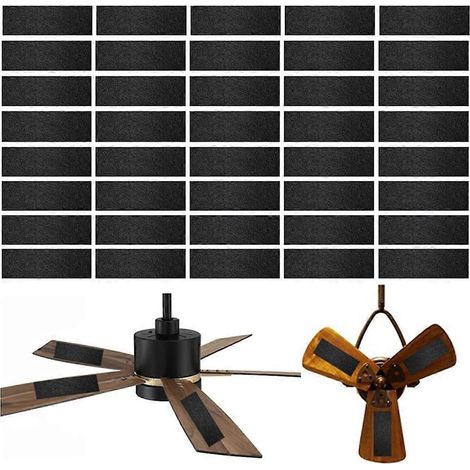 Lot de 40 filtres pour pales de ventilateur de plafond - Accessoires de purification d'air pour ventilateur de plafond - Filtre à poussière (1/5)