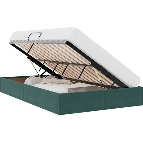 Maison Exclusive - Letto ottomano Verde Scuro 120 x 200 cm Velluto