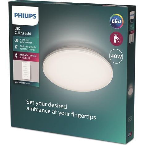 Plafonnier LED 40 W, Rond, Télécommande sans Fil Incluse, Blanc (1/5)