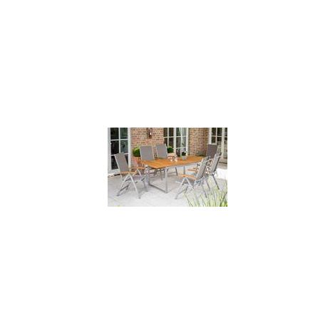 Naxos Set 7tlg 6 Sessel Tisch 150(200)x90cm