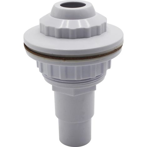 Bocchetta di mandata acqua per piscine con pareti in acciaio, bocchetta di ritorno con testa girevole, diametro 58 mm, attacco tubo flessibile 32/38