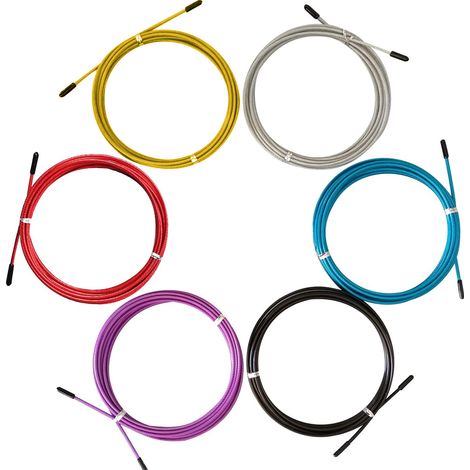 Câble de rechange pour corde à sauter rapide, lot de 6 câbles en acier inoxydable pour cordes à sauter haute vitesse (1/5)