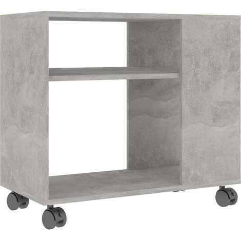 Maison Exclusive - Tavolino Grigio Cemento 70x35x60,5 cm in Legno Multistrato (1/5)
