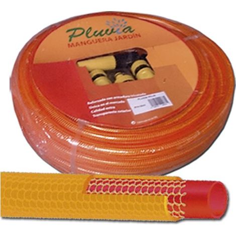 Schlauch rosso intrecciato PLUVIA 15x25 MT con accessori