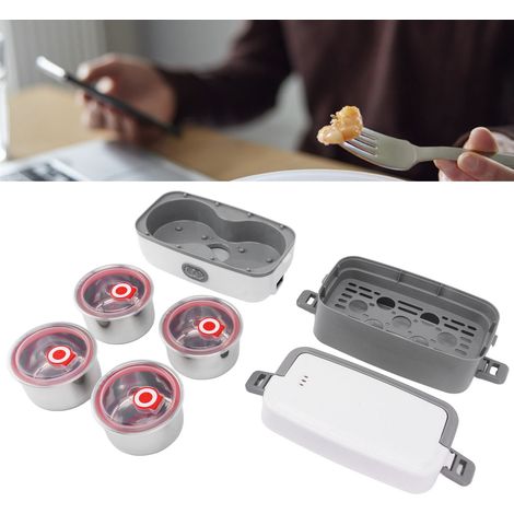 Tragbare, isolierte Lunchbox mit doppelwandiger Isolierung und Edelstahl-Innenauskleidung. Ideal für Zuhause, Büro, Studentenwohnheime, Reisen und Outdoor-Küche. Europäischer Standard 110–220 V. (1/5)