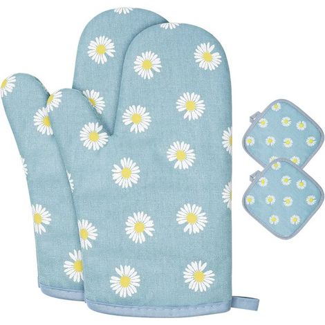 Guanti da forno e presine resistenti al calore, guanti da cucina in cotone (1/5)