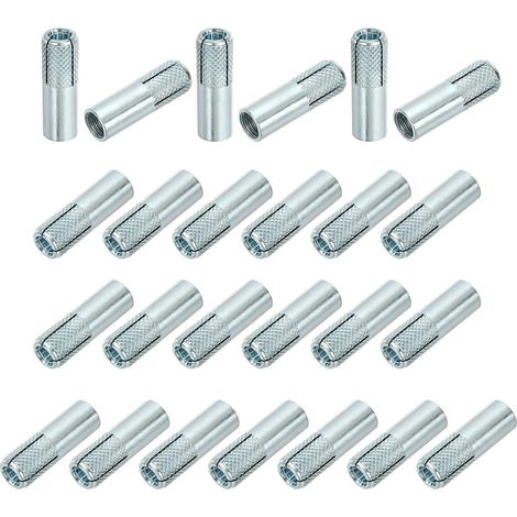 Chevilles D'Ancrage M12 Acier Carbone Zingué Argenté 25 Pcs (1/5)