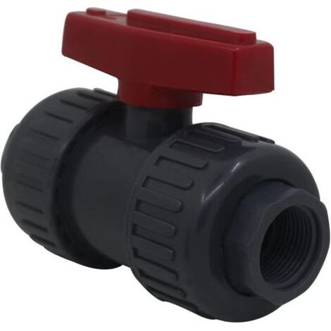 OemClima Vanne Boisseau PVC Filetage vanne a Bille Double Union Robinet a Sphere pour Piscine Robinet Tube fileté (1/4)