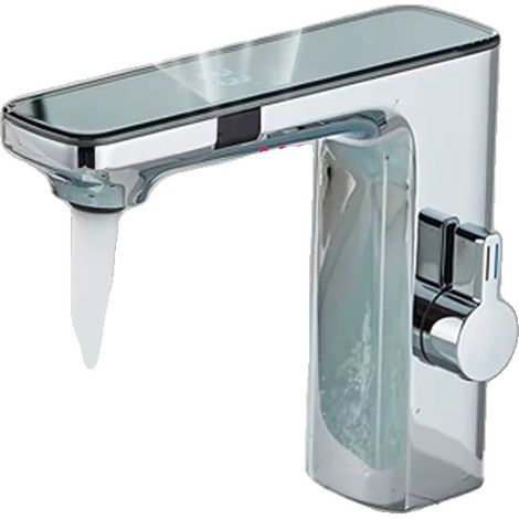 Robinet de lavabo, Contrôle par capteur tactile, Affichage de la température LED, Chrome (1/2)