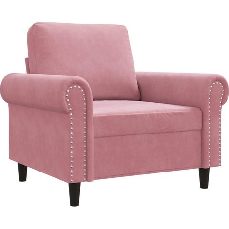 Fauteuil de Salon,Chaise,Fauteuil Rose 60 cm Velours CFW340572 (1/5)