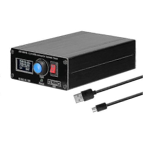 Compatible avec le mini coupleur d'antenne automatique ATU-100-0A 1,8-55 MHz, boîtier avec écran OLED et batterie 1800 mAh (1/4)