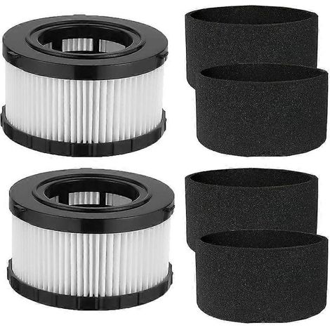 Filtre HEPA DC5151H compatible avec les aspirateurs eau et poussière DEWALT DC5151H, DC515, DCV517 et DCV517B, avec manchon filtrant en mousse. (1/4)
