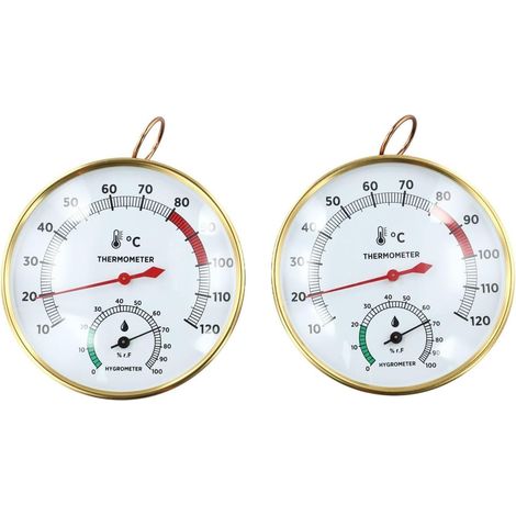 Thermomètre Hygromètre Sauna Résistant Rouille Mural(2pcs) aluminium pour robuste, résistant , , finition lisse, sécurité maximale (1/5)