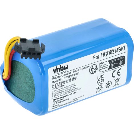 vhbw Akku Ersatz für Hoover B015, 35602251, HGO0314BAT für Saugroboter (2,6 Ah, 14,8 V, Li-Ion)