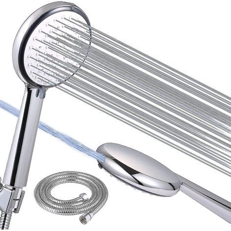 Duschkopf und Schlauch, Hochdruck-Duschkopf mit 6 Massageprogrammen, integrierte Hochdruckreinigungsfunktion zur Reinigung von Badewanne, Toilette, Fliesen und Haustieren (1/5)