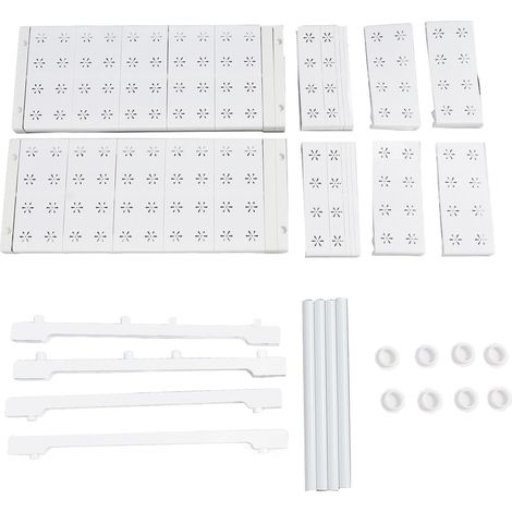 Étagère de placard extensible, rack de rangement ajustable 48x32cm (longueur 67-88cm) pour dressing (1/5)