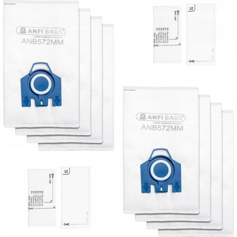 Bolsas para aspiradora Miele 3D Complete C3, C2, Classic C1 (8 unidades) + 2 filtros (1/5)