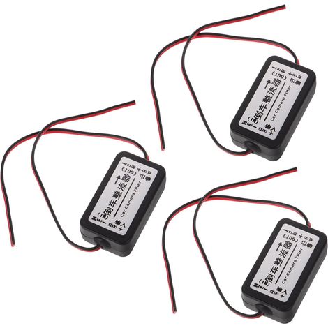 3 Pièces Redresseur pour Caméra de Recul Voiture Noir en Cuivre et Plastique Connexion Rapide Interruptions D'image pour Stationnement Sécurisé sous Pluie (1/5)
