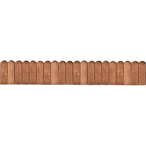 vidaXL Rouleau de bordure Marron 120 cm Bois de pin imprégné (1/5)
