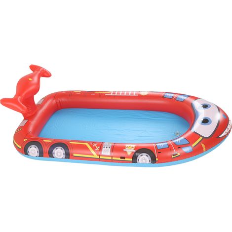 Piscine gonflable,PVC Kids Cute Spray Pad,Jouets de fontaine pour l'extérieur,Style camion de pompier (1/5)