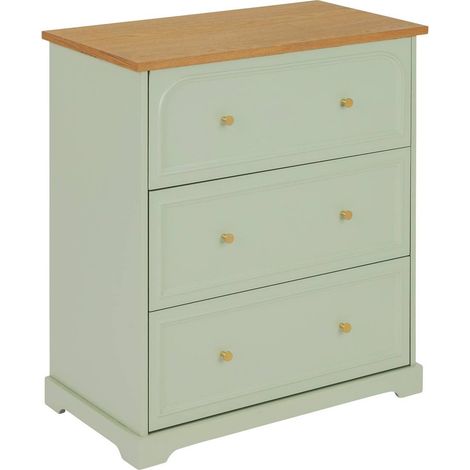 Cassettone a 3 cassetti verde celadon mohéa - Atmosphera créateur d'intérieur (1/5)