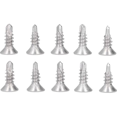 200 vis à tête fraisée cruciforme en acier inoxydable 410, autoperceuses, diamètre nominal 13 mm, M4.2-18 (1/5)