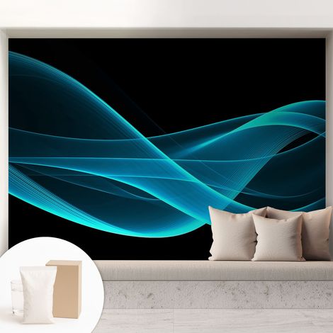 Papier peint avec colle pour décoration moderne de salon chambre à coucher cuisine et bureau Facile Vagues spectaculaires 208x146 cm (1/5)